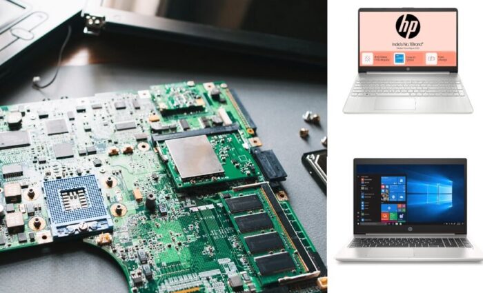 HP laptop technician repairing a device at doorstep service in Sainikpuri, Hyderabad